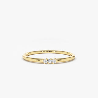 0.05 TCW Round Cut Solitaire Moissanite Diamond Wedding Band