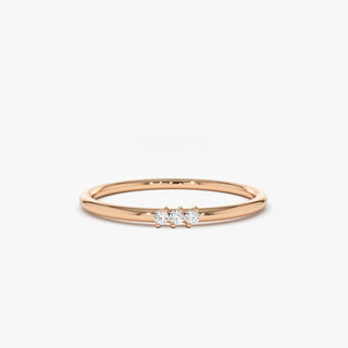 0.05 TCW Round Cut Solitaire Moissanite Diamond Wedding Band