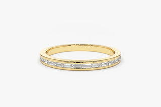 0.28 TCW Baguette Cut Channel Set Eternity Moissanite Diamond Wedding Band