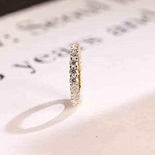 1.50 TCW Round Cut Full Eternity Stackable Moissanite Diamond Wedding Band
