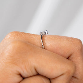 1.17 TCW 5 Stone Marquise Moissanite Diamond Wedding Band