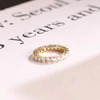 1.50 TCW Round Cut Full Eternity Stackable Moissanite Diamond Wedding Band
