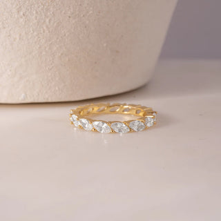 1.20TCW Marquise Cut Eternity Moissanite Diamond Wedding Band