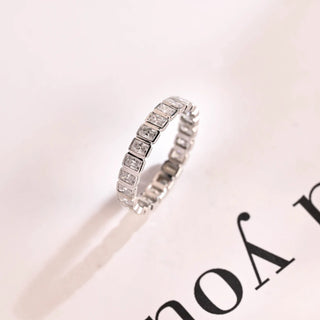 2.0TCW Radiant Bezel Full Eternity Moissanite Diamond Wedding Band