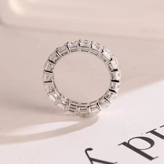 2.0TCW Asscher Cut Full Eternity Moissanite Diamond Wedding Band