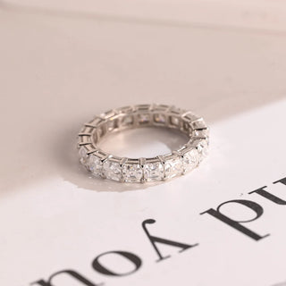 2.0TCW Asscher Cut Full Eternity Moissanite Diamond Wedding Band