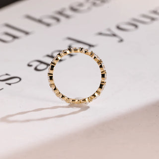 0.40 TCW Marquise Cut Eternity Moissanite Diamond Wedding Band