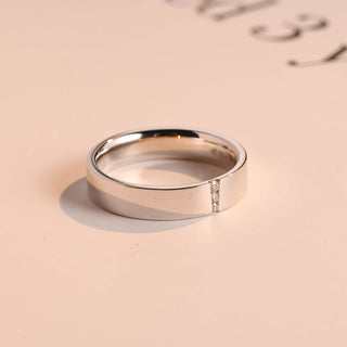 0.06 TCW Stunning Round Cut Moissanite Diamond Wedding Band