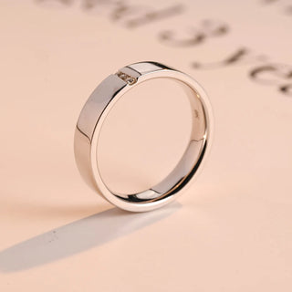 0.06 TCW Stunning Round Cut Moissanite Diamond Wedding Band