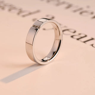0.06 TCW Stunning Round Cut Moissanite Diamond Wedding Band