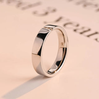 0.06 TCW Stunning Round Cut Moissanite Diamond Wedding Band