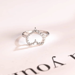 0.15 TCW Round Cut Heart Shape Moissanite Diamond Wedding Band