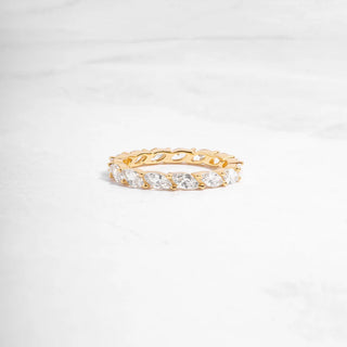 1.20TCW Marquise Cut Eternity Moissanite Diamond Wedding Band