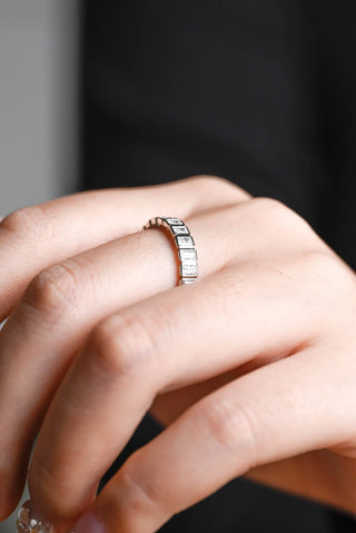 2.0TCW Radiant Bezel Full Eternity Moissanite Diamond Wedding Band