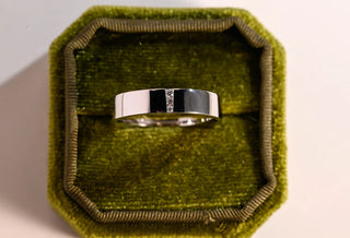 0.06 TCW Stunning Round Cut Moissanite Diamond Wedding Band