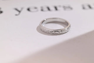 Minimalist Milgrain Engraved Wedding Band For Men & Women
