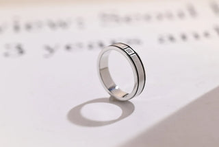 0.10 TCW Princess Cut Unique Satin Finished Moissanite Diamond Wedding Band