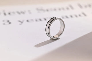 0.10 TCW Princess Cut Unique Satin Finished Moissanite Diamond Wedding Band