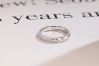 Minimalist Milgrain Engraved Wedding Band For Men & Women
