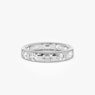 2.35 TCW Multi-Shape Flush Setting Moissanite Diamond Wedding Band