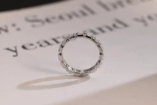 1.50 TCW Princess Cut Bezel Full Eternity Moissanite Diamond Wedding Band