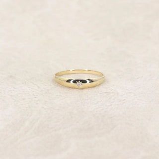 0.01 TCW Unique Round Cut Star Moissanite Diamond Wedding Band
