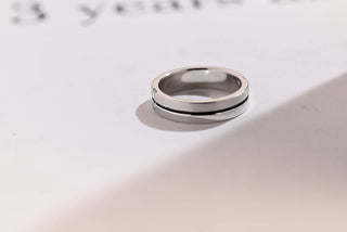 0.04 TCW Round Cut Satin & Polish Dubble Band Moissanite Diamond Wedding Band