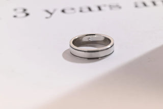 0.10 TCW Princess Cut Unique Satin Finished Moissanite Diamond Wedding Band