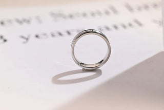 0.10 TCW Princess Cut Unique Satin Finished Moissanite Diamond Wedding Band