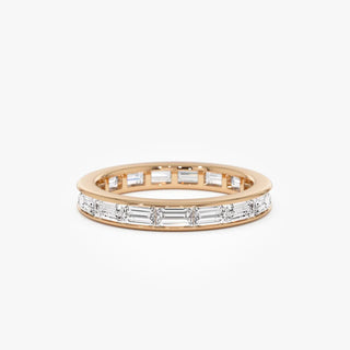 1.60 TCW Baguette Cut Channel Set Eternity Moissanite Diamond Wedding Band