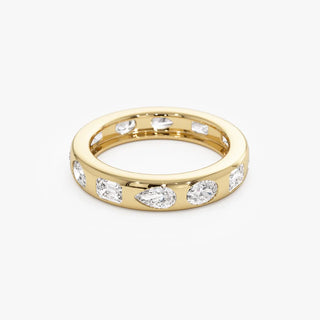 2.35 TCW Multi-Shape Flush Setting Moissanite Diamond Wedding Band