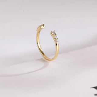 0.20TCW Round Cut Open Cuff Moissanite Diamond Wedding Band