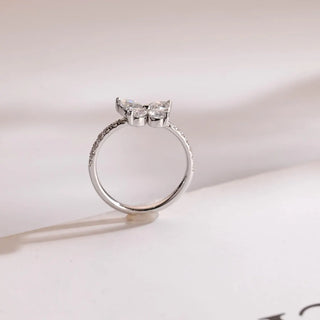 1.0 TCW Marquise & Round Butterfly Moissanite Diamond Wedding Band