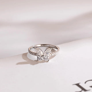 1.0 TCW Marquise & Round Butterfly Moissanite Diamond Wedding Band