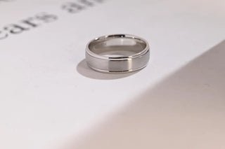 Classic Brushed Finished Solid Gold Wedding Band For Men's