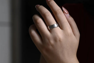 Classic Brushed Finished Solid Gold Wedding Band For Men's