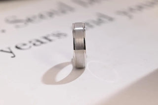 Classic Brushed Finished Solid Gold Wedding Band For Men's