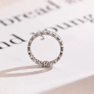 2.0TCW Marquise & Baguette Full Eternity Moissanite Diamond Wedding Band