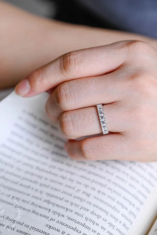 2.0TCW Marquise & Baguette Full Eternity Moissanite Diamond Wedding Band