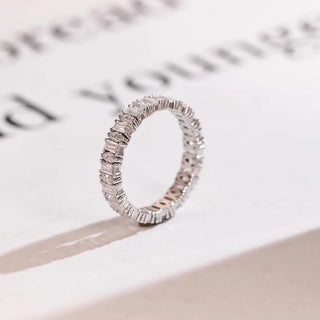 2.0TCW Marquise & Baguette Full Eternity Moissanite Diamond Wedding Band