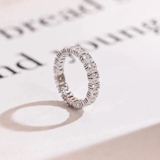 2.0TCW Marquise & Baguette Full Eternity Moissanite Diamond Wedding Band