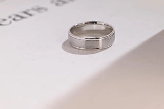Classic Brushed Finished Solid Gold Wedding Band For Men's