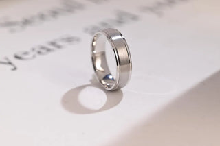 Classic Brushed Finished Solid Gold Wedding Band For Men's