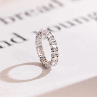 2.0TCW Marquise & Baguette Full Eternity Moissanite Diamond Wedding Band