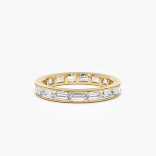 1.60 TCW Baguette Cut Channel Set Eternity Moissanite Diamond Wedding Band