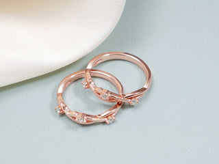 0.06 TCW Round Twig Nature Inspired Moissanite Diamond Wedding Band