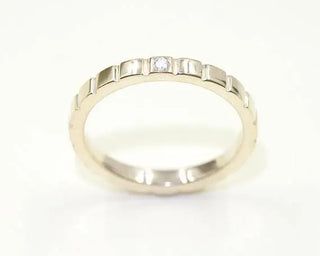 0.024 TCW Vintage Round Cut Milgrain Moissanite Diamond Wedding Band