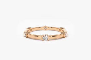 Round Cut Diamond Eternity Stackable Wedding Band for Women