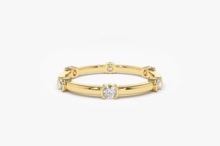 Round Cut Diamond Eternity Stackable Wedding Band for Women