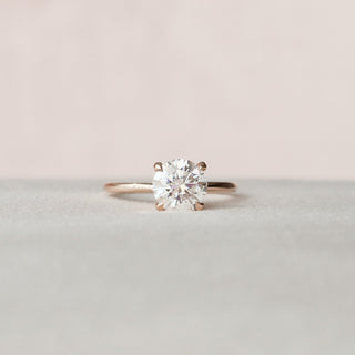 1.50CT Round  Unique Hidden Halo Moissanite Diamond Engagement Ring